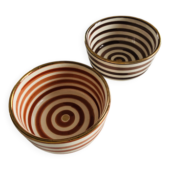 Set of 2 striped bowls