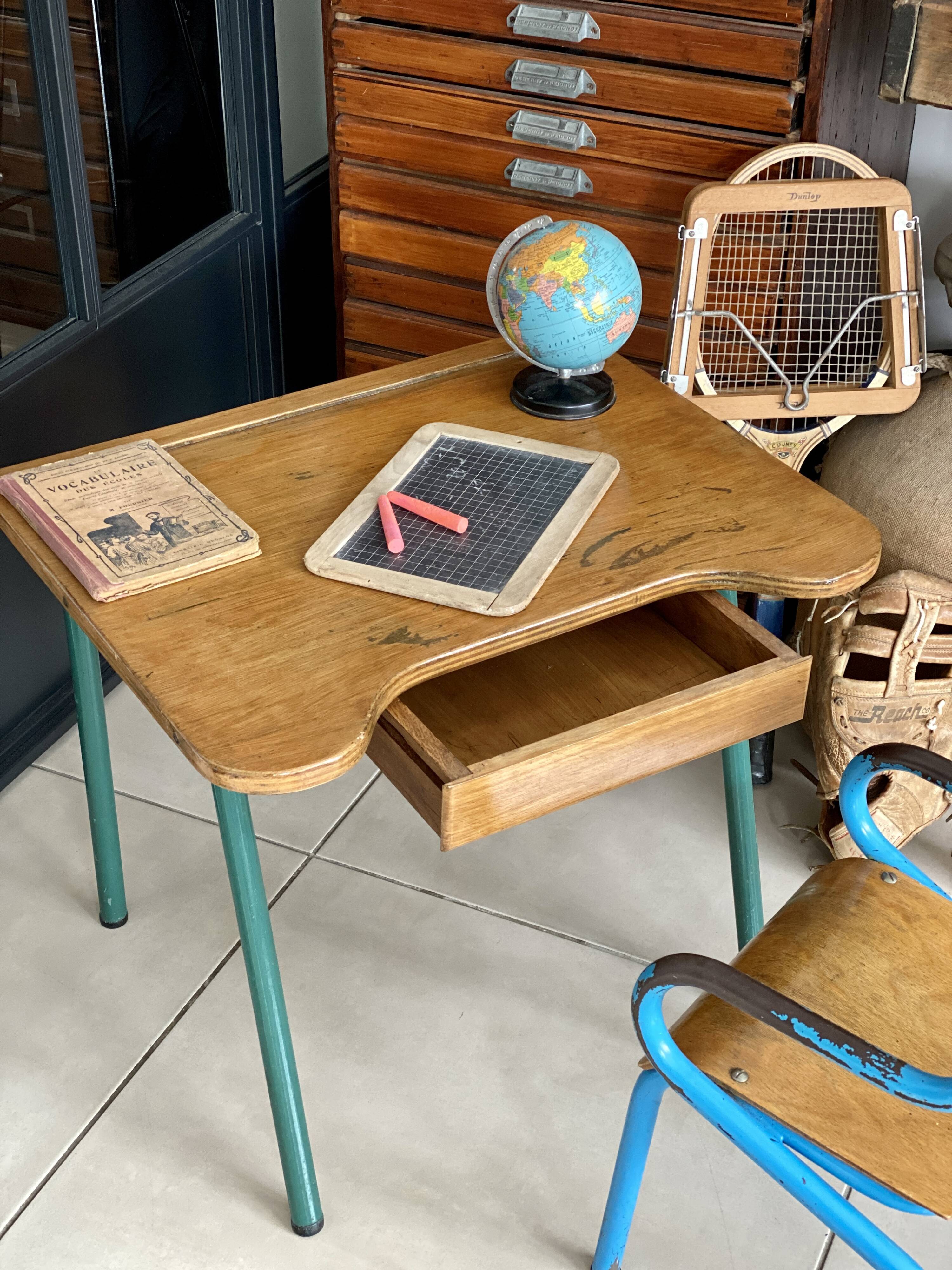 Desk and school chair set