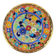 Decorative plate Artecer in ceramic, cuerda seca, Seville, 1980s-90s