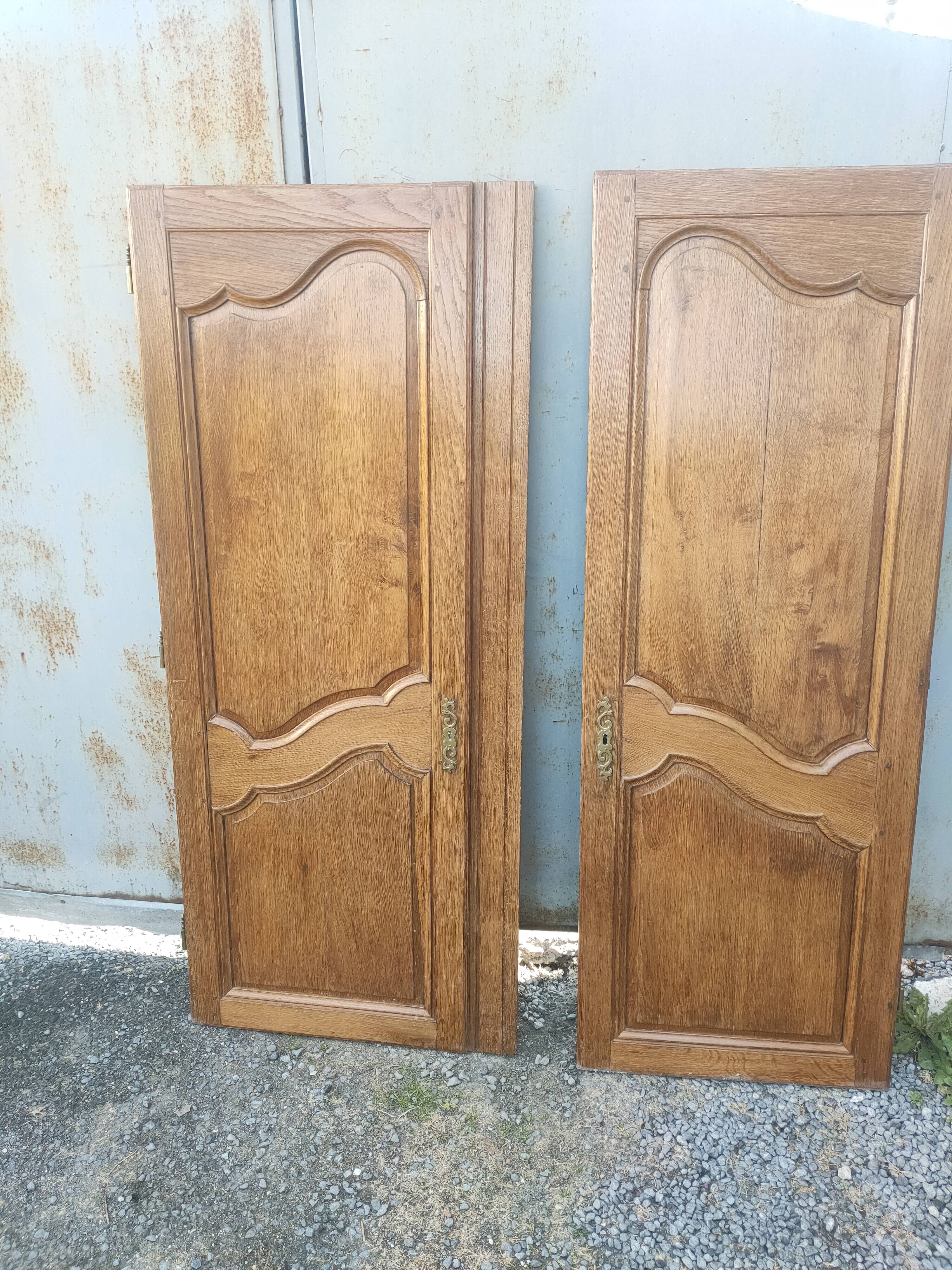 pair of old oak doors