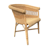 Vintage rattan gondola seat