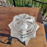 Art deco office lamp wrought iron 1930 glass frosted skyscraper