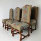 Beech Os De Mouton tapestry chairs (set of 6)