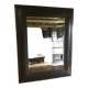 Beveled leather mirror 90x70