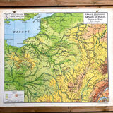 Carte 61 - carte physique et politique - bassin de paris - région du nord - vidal-lablache