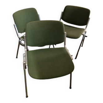 Set of 3 DSC 106 Chairs by Giancarlo Piretti / Anonima Castelli, 1965,70