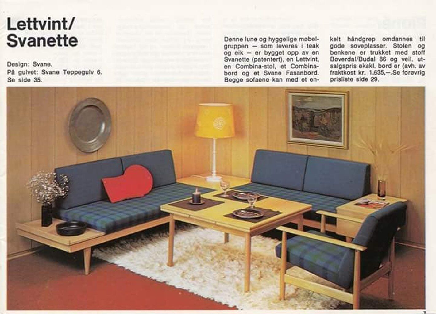 Sofa 'svanette', 1960s, svane, norway, vintage