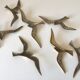 Lot de 7 oiseaux laiton vintage 1960