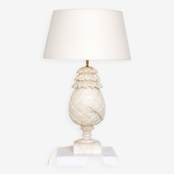 Mid Century, impressive Pineapple table lamp in marble, Italy, 1970