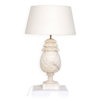 Mid Century, impressive Pineapple table lamp in marble, Italy, 1970
