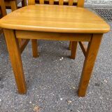 4 chaises scandinaves en bois massif 1970