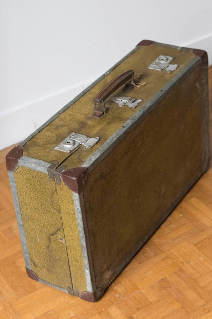 Antique suitcase - vintage travel trunk