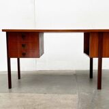 Mid-century modern teak desk by Asko Finland, 1960s.