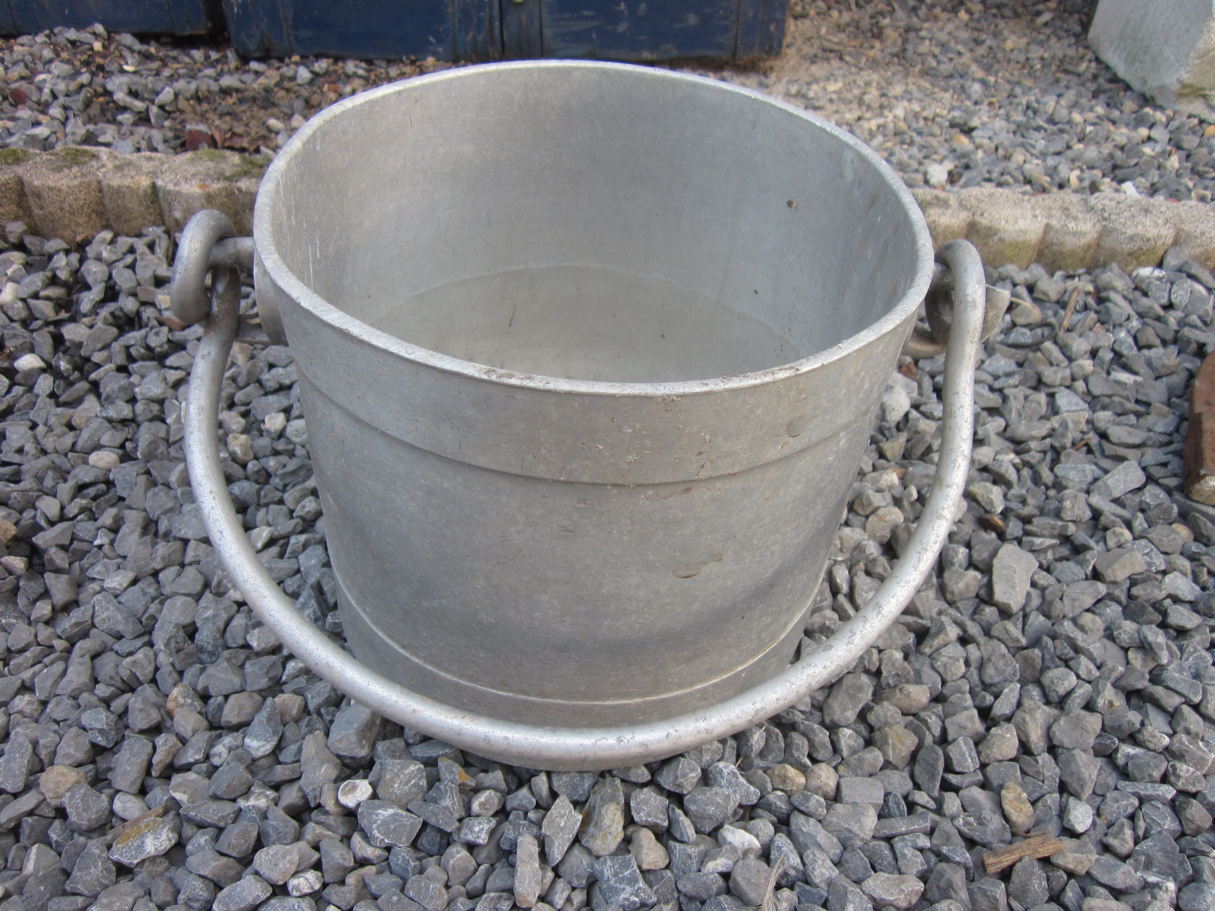 Antique aluminium bucket
