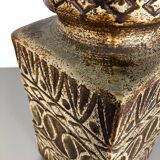 Fat lava pottery floor vase, Bodo Mans Bay Ceramics, Germany, 1970s