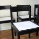 Ensemble de 6 chaises à manger noir et blanc du milieu du siècle