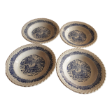 4 beverley english earthenware hollow plates