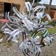Vintage Chrome Metal Chandelier