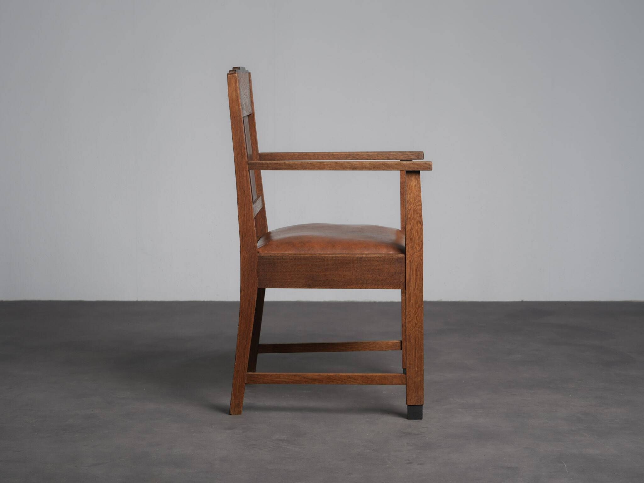 Pair of Amsterdam School Art Deco armchairs, Netherlands, 1930s
