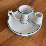 Pyrogenic porcelain candlestick