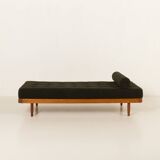 Danish teak daybed in thick boucle fabric, 1960s