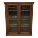 19th-century English mahogany display cabinet