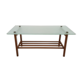 Table basse scandinave plateau verre