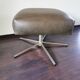 Metal footrest with 70cm leather coating