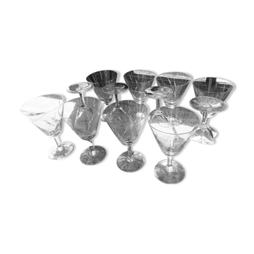 12 engraved stemware