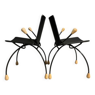 Pair of 1980's Post Modern armchairs