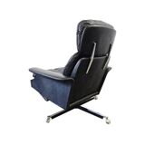 Vintage black leather armchair / lounge chair / relax seat