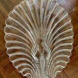 Vintage thick glass dish with lobster decorations