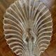 Vintage thick glass dish with lobster decorations