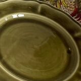 5 Lunéville Moss Green dessert plates.
