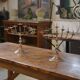Pair of brass and copper candlesticks 1950s