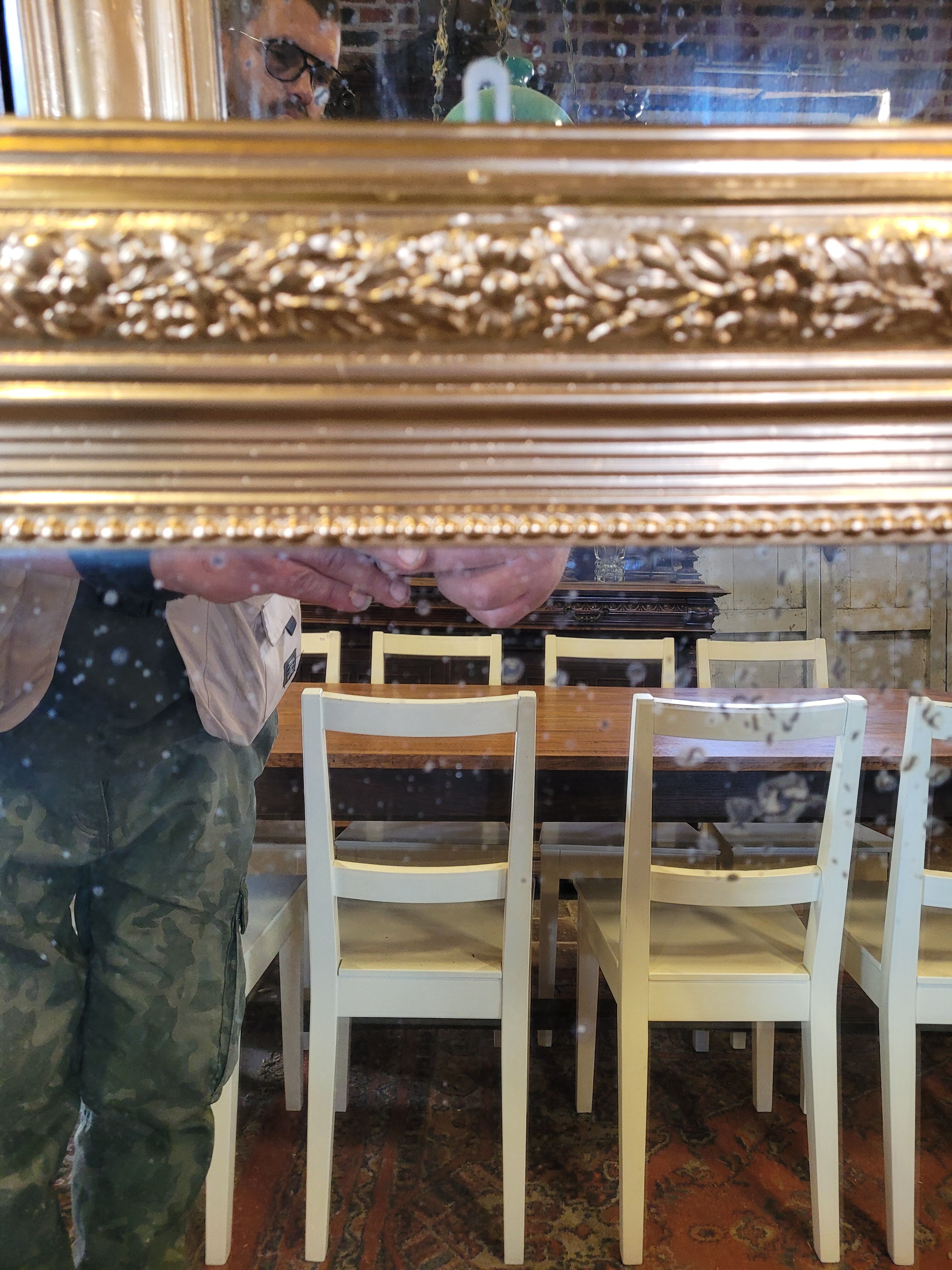 Miroir Louis Philippe doré ancien 119x81cms