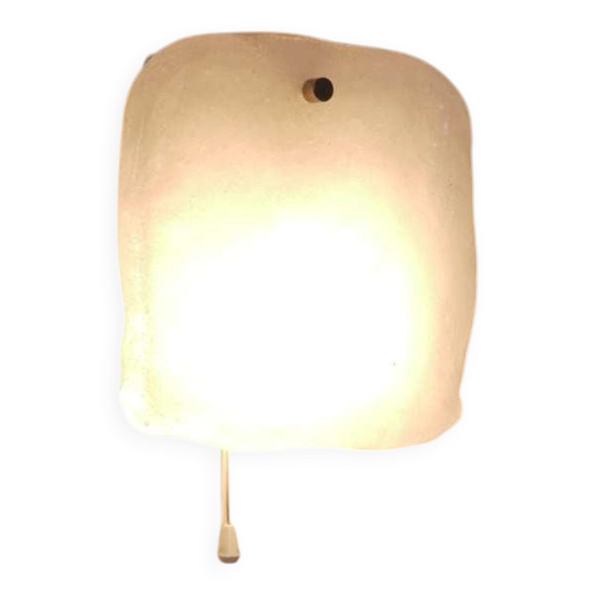 Midcentury wall sconce Kalmar in frosted ice glass, Austria, 1960s