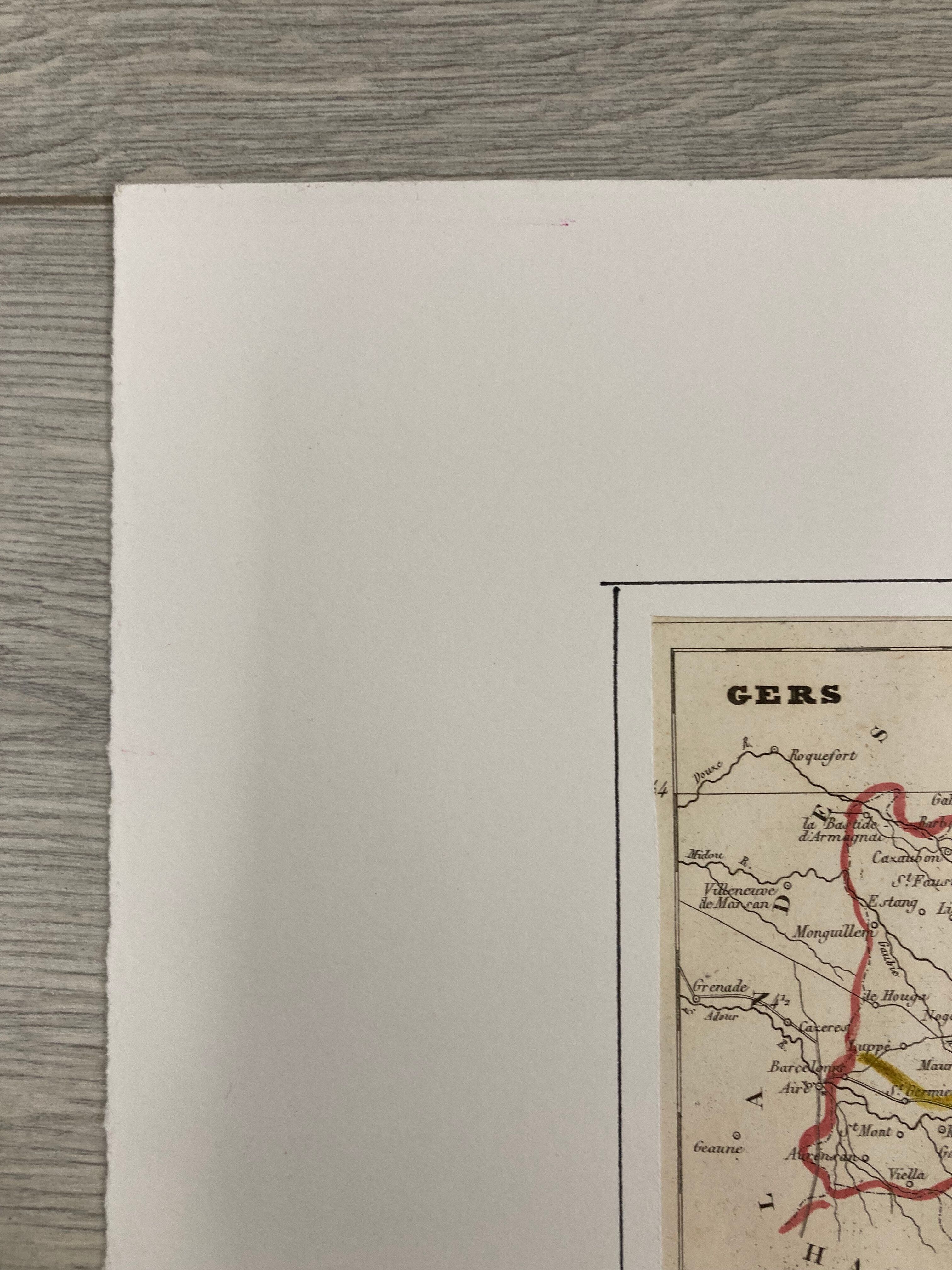 Carte ancienne du gers