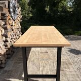 High table, island in wood and metal