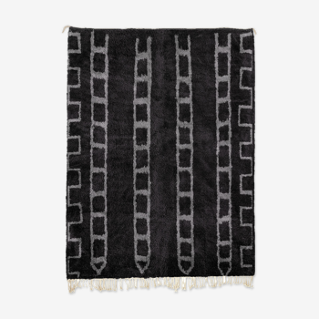 Tapis marocain moderne noir