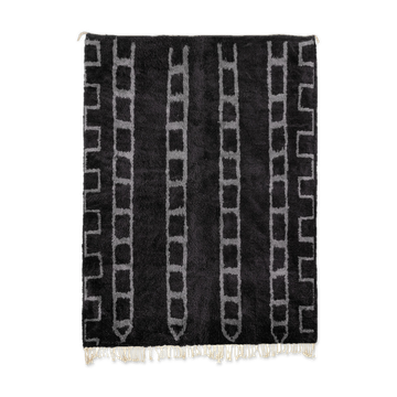 Tapis marocain moderne noir