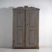 Rustic painted wardrobe in wood, Central Europe, circa 1900–1920