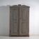 Rustic painted wardrobe in wood, Central Europe, circa 1900–1920