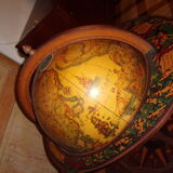 Earth globe bar world map wheels 1970/1980