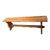 Ancien banc en châtaignier montagnard