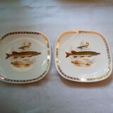 Set of 12 Longchamp plates and fish dish