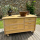 Vintage rattan low cabinet