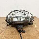Black Industrial Cast Iron Wall or Ceiling Light from Elektrosvit, 1960s