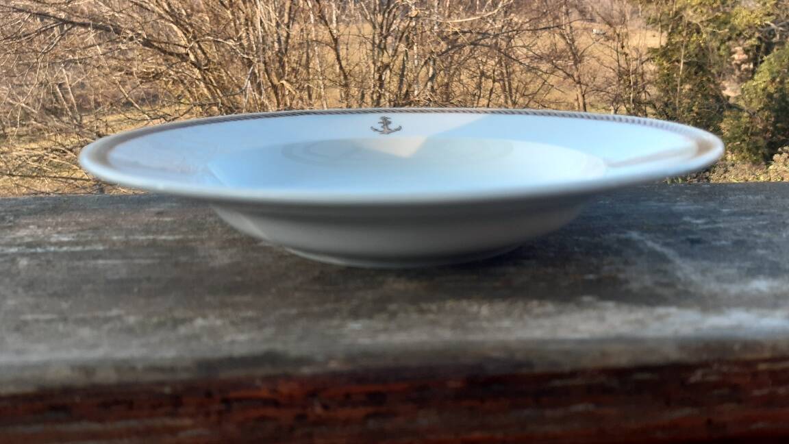 Set of 6 Limoges "marine nationale" soup plates