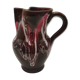 Pichet Vallauris vintage glazed ceramic with red drip design from the 1960s.